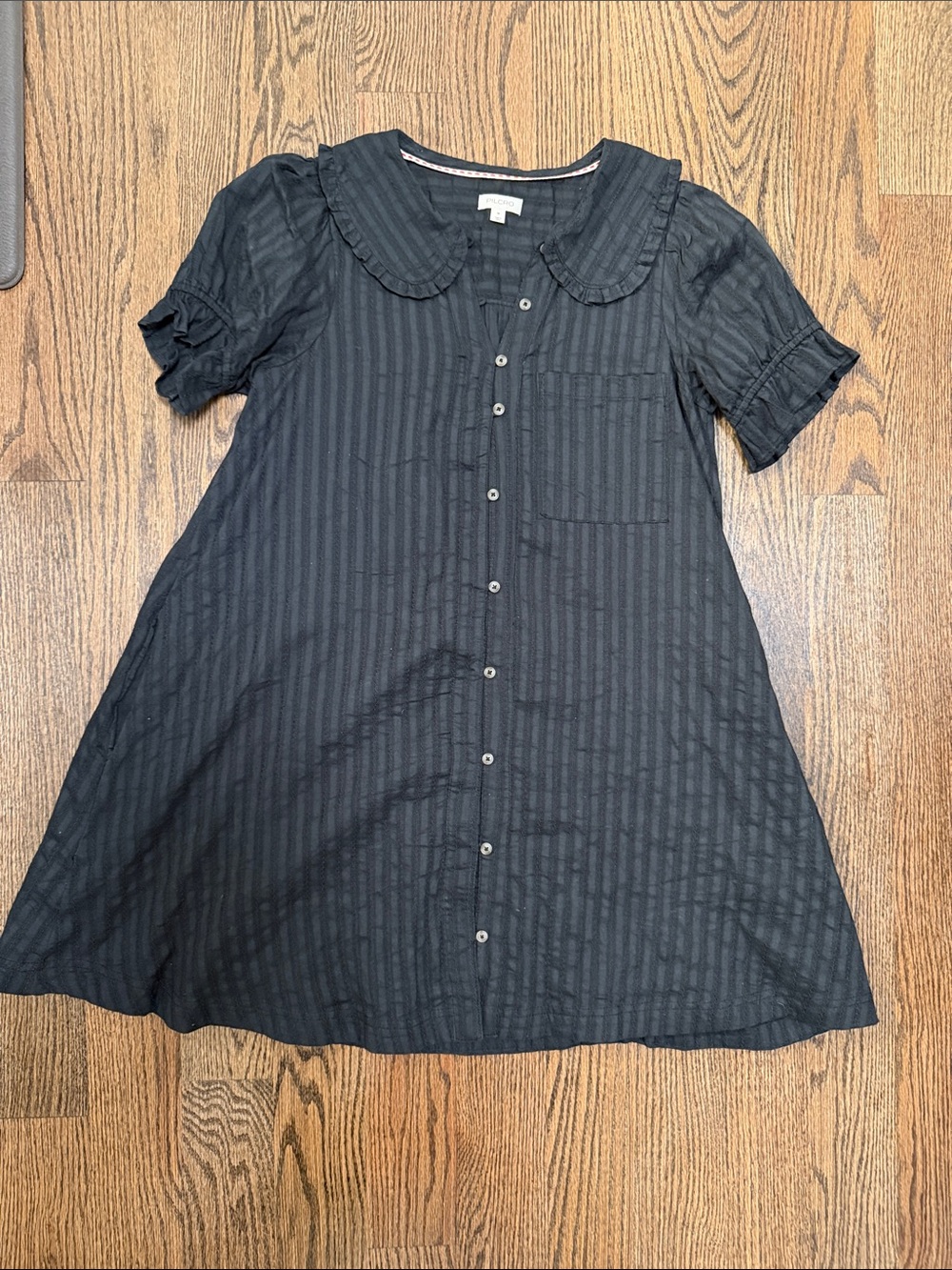The Keira Collared Button-Front Mini Dress by Pilcro, Anthropologie